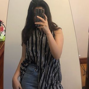 Striped button up
